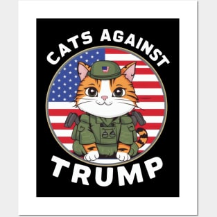 Cats against trump Posters and Art